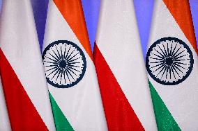 Prime Minister Of The Republic Of India Narendra Modi In Warsaw