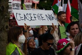 Pro-Palestinian Protesters March In Chicago On The Final Day Of The Democratic National Convention