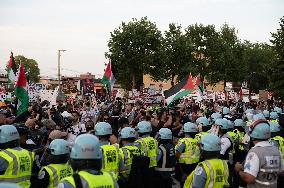 Pro-Palestinian Protesters March In Chicago On The Final Day Of The Democratic National Convention