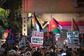 Pro-Palestinian Protesters March In Chicago On The Final Day Of The Democratic National Convention