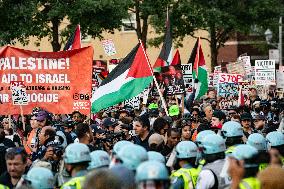 Pro-Palestinian Protesters March In Chicago On The Final Day Of The Democratic National Convention