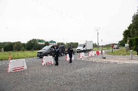 Security Ahead of French Film Star Alain Delon Funeral - Douchy