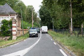 Security Ahead of French Film Star Alain Delon Funeral - Douchy