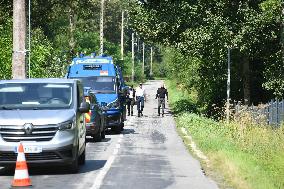 Anthony Delon and Alain-Fabien Delon arrive At Delon's estate - Douchy