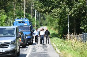 Anthony Delon and Alain-Fabien Delon arrive At Delon's estate - Douchy