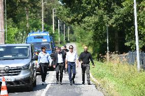 Anthony Delon and Alain-Fabien Delon arrive At Delon's estate - Douchy