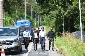 Anthony Delon and Alain-Fabien Delon arrive At Delon's estate - Douchy