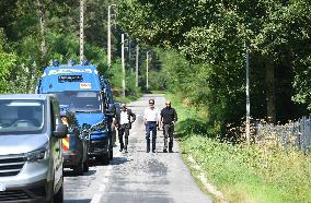 Anthony Delon and Alain-Fabien Delon arrive At Delon's estate - Douchy