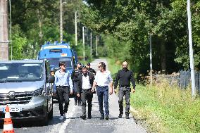 Anthony Delon and Alain-Fabien Delon arrive At Delon's estate - Douchy