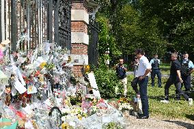 Anthony Delon and Alain-Fabien Delon arrive At Delon's estate - Douchy