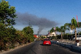 Fire In Food Factory In Pozzuoli, Fire Brigade Intervention Underway