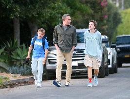 Ben Affleck And Kids Out - Los Angeles