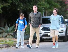 Ben Affleck And Kids Out - Los Angeles