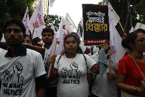 Students Protest Against Doctor Rape And Murder In Kolkata, India