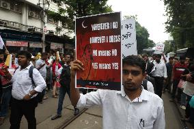 Students Protest Against Doctor Rape And Murder In Kolkata, India