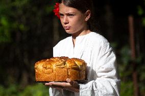 Bread Festival In The Village Of Meshtitsa, Bulgaria.