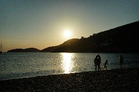 Tourism In Cyclades Islands, Greece.