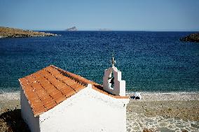 Tourism In Cyclades Islands, Greece.