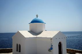 Tourism In Cyclades Islands, Greece.