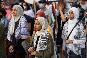 Pro-Palestine March On DNC, Chicago