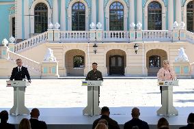 Joint news conference of Ukrainian, Polish Presidents and Lithuanian PM in Kyiv