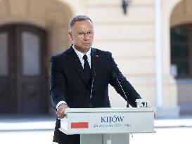 Joint news conference of Ukrainian, Polish Presidents and Lithuanian PM in Kyiv