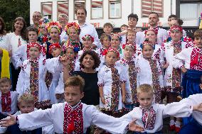 Ukraine Community Protest To Mark Ukrainian Independence Day In Cologne