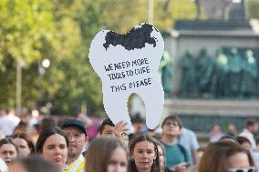 Ukraine Community Protest To Mark Ukrainian Independence Day In Cologne