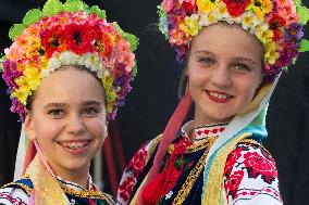 Ukraine Community Protest To Mark Ukrainian Independence Day In Cologne