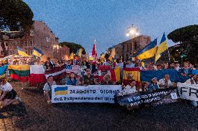 Independence Day Of Ukraine In Rome