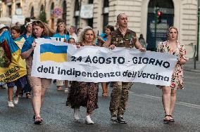 Independence Day Of Ukraine In Rome