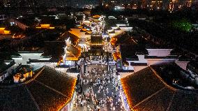 Ancient Drum Tower Light Show in Ningbo