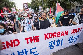 Pro-Palestine March On DNC On Final Day Of Convention, Chicago