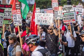 Pro-Palestine March On DNC On Final Day Of Convention, Chicago