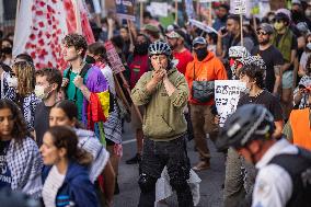 Pro-Palestine March On DNC On Final Day Of Convention, Chicago