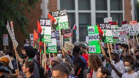 Pro-Palestine March On DNC On Final Day Of Convention, Chicago