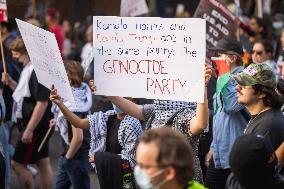 Pro-Palestine March On DNC On Final Day Of Convention, Chicago