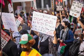 Pro-Palestine March On DNC On Final Day Of Convention, Chicago