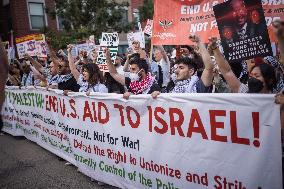 Pro-Palestine March On DNC On Final Day Of Convention, Chicago