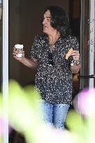 Kiss Band Member Paul Stanley Leaving Starbucks - LA