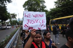 Citizens Protest In Kolkata Against A PGT Doctor Rape And Murder