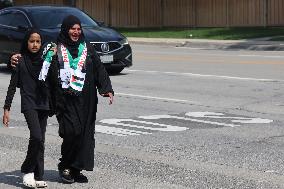 Pro-Palestine Protesters March In Vaughan