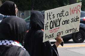 Pro-Palestine Protesters March In Vaughan