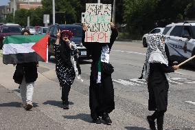 Pro-Palestine Protesters March In Vaughan