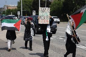 Pro-Palestine Protesters March In Vaughan