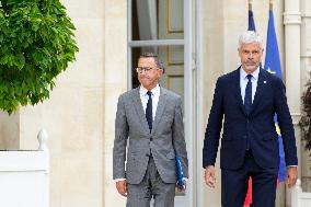 Left-wing Coalition Candidate For Prime Minister Lucie Castets And Parties Leaders Arriving At The Presidential Elysee Palace To