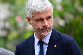 Left-wing Coalition Candidate For Prime Minister Lucie Castets And Parties Leaders Arriving At The Presidential Elysee Palace To