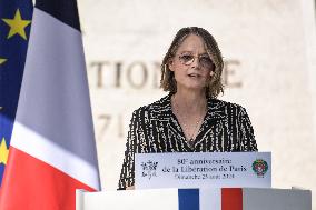 Jodie Foster At The 80th Anniversary Of The Liberation Of Paris