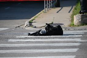 Unidentified Adult Male Shot And Killed On West Cermak Road In Chicago Illinois