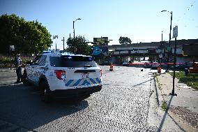 Unidentified Adult Male Shot And Killed On West Cermak Road In Chicago Illinois